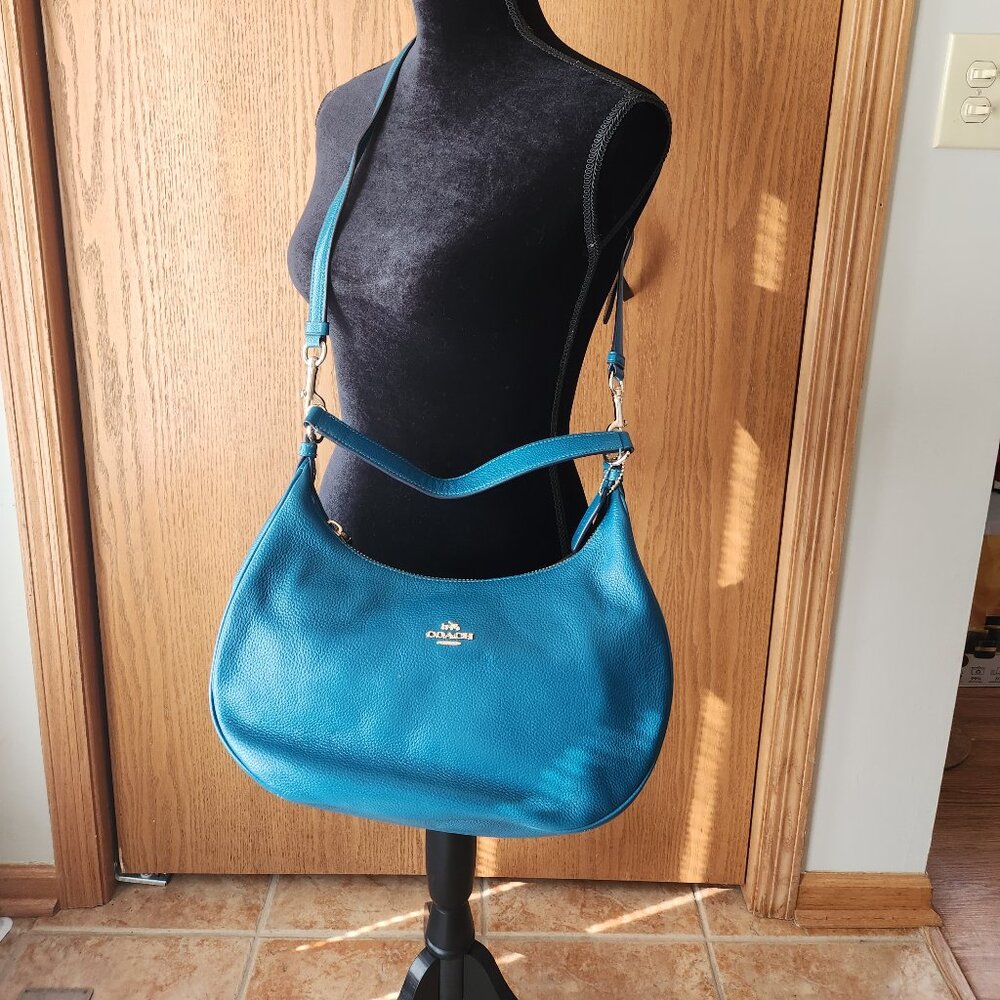 COACH Harley East West Hobo Teal F38250 Crossbody